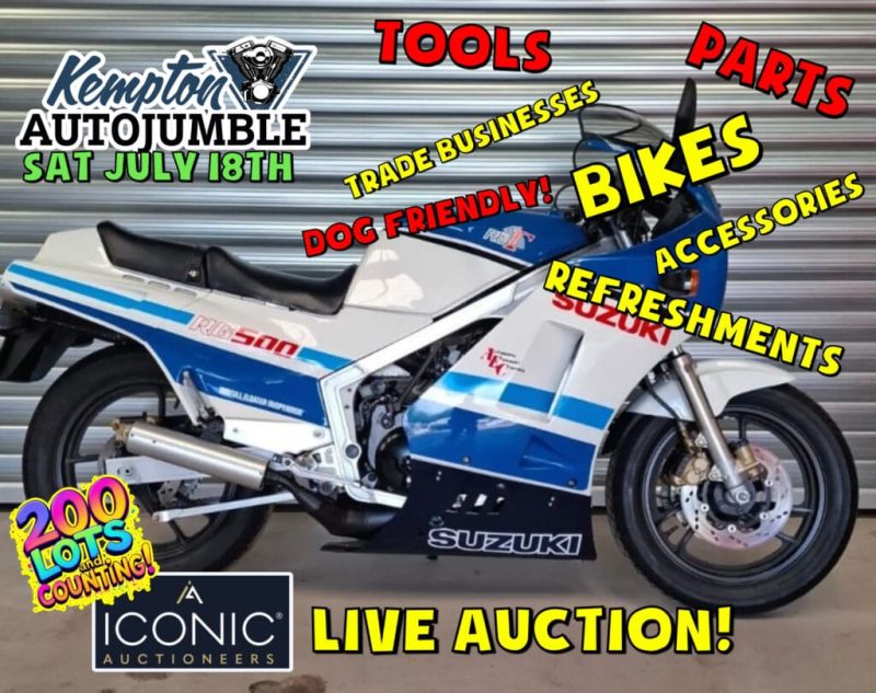 Автоярмарка Kempton Park Autojumble возвращается в июле с живым аукционом мотоциклов Iconic