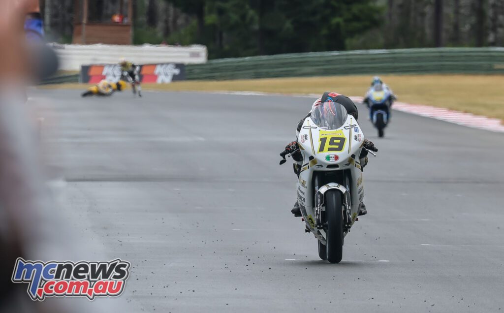 Nathan Gouker took the race-one victory ahead of Sam Drane