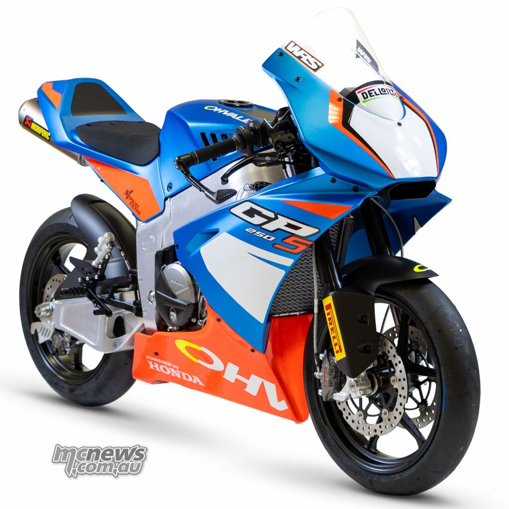 Новый Ohvale GP-5 250 получил 15-дюймовую платформу между GP-2 и 17-дюймовым GP-7, однако его гоночное будущее в Австралии