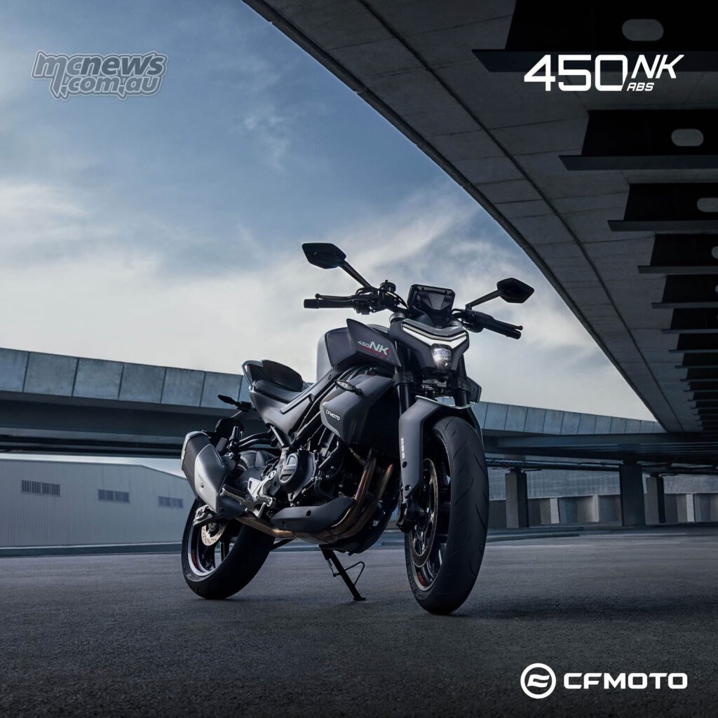 CFMOTO 450NK занимает стартовую позицию в текущей акции и предлагается по цене $7,790 с учетом выезда в рамках Ride Forward