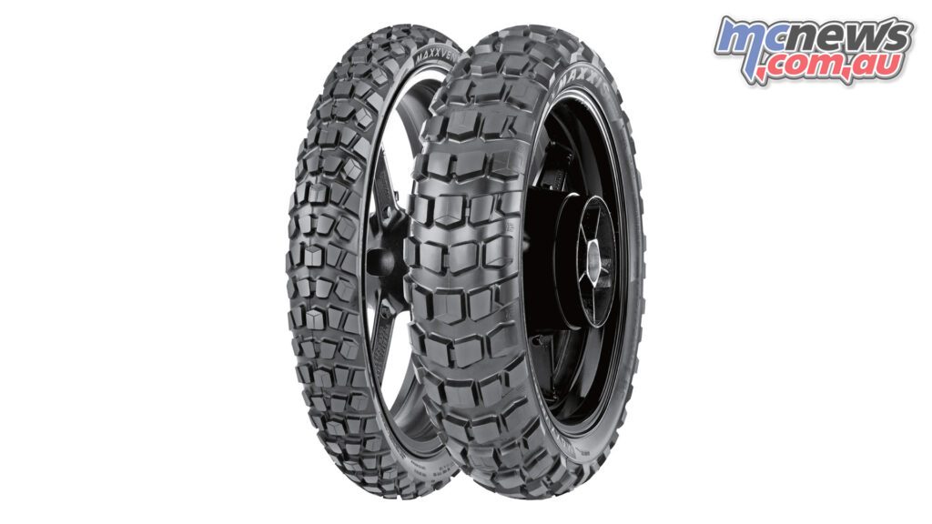 MAXXIS MA-MT adventure tyres are available in 90/90-21 front and 150/70R18 rear sizes