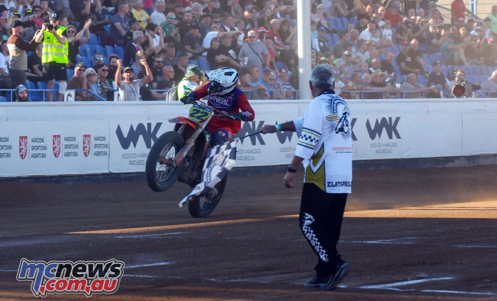 Ондржей Сведик на чемпионате мира FIM Flat Track 2026 года в Пардубице – изображение Jesper Veldhuizen