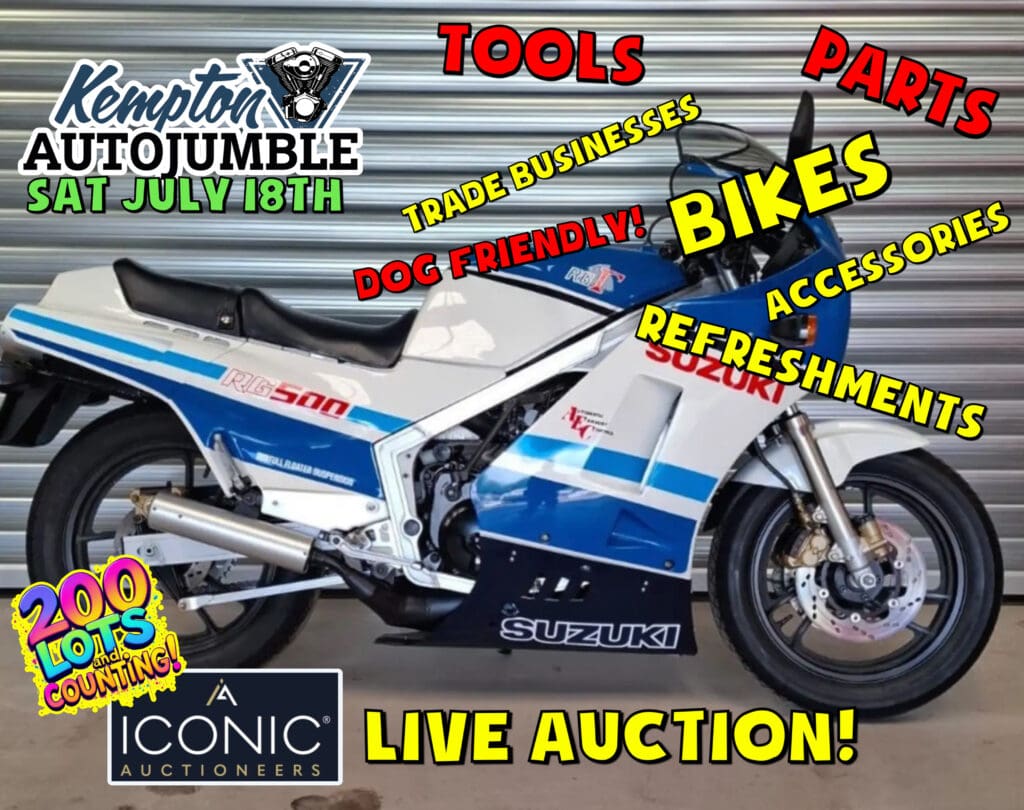 Автоярмарка Kempton Park Autojumble возвращается в июле с живым аукционом мотоциклов Iconic