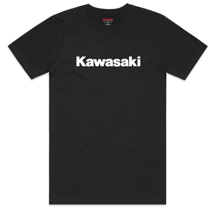Футболка Black Brandmark T-Shirt делает ставку на простоту: белый логотип Kawasaki на груди.