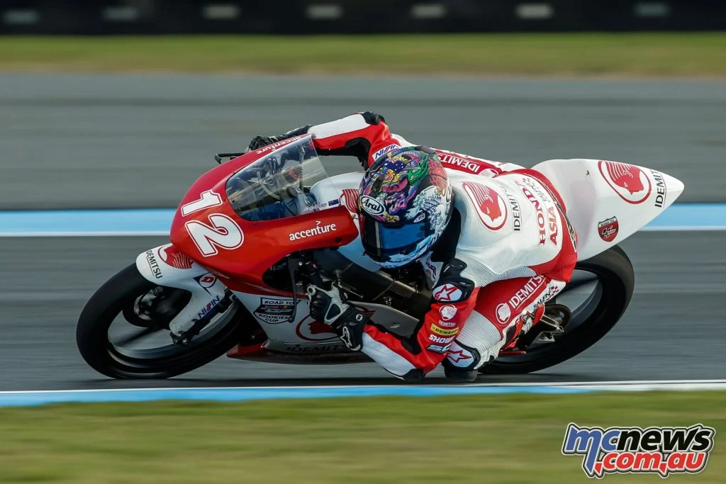 Сенна Агиус в заезде Asia Talent Cup 2018 года